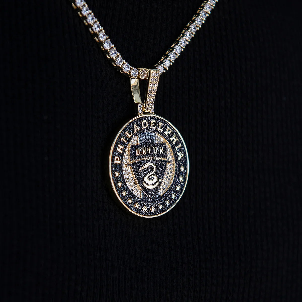 Philadelphia Union Official MLS Logo Pendant in Yellow Gold