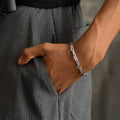 Paper Clip Chain Bracelet in White Gold - 5mm