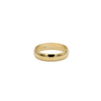 High Polish Rounded Band Ring in Solid Gold - 4mm