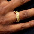 Iced Curve Ring in Yellow Gold Vermeil
