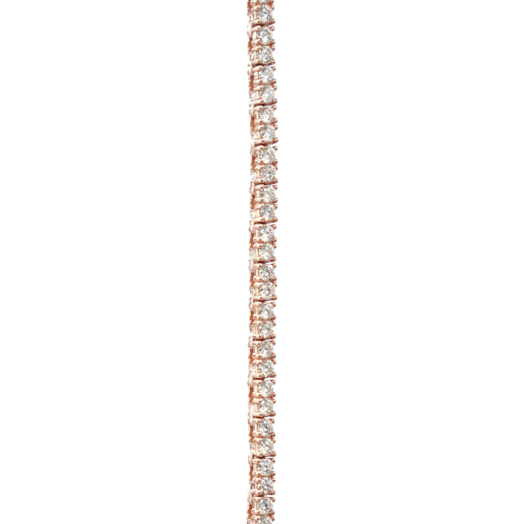 Men's Moissanite Diamond Tennis Chain in Rose Gold Vermeil - 2mm