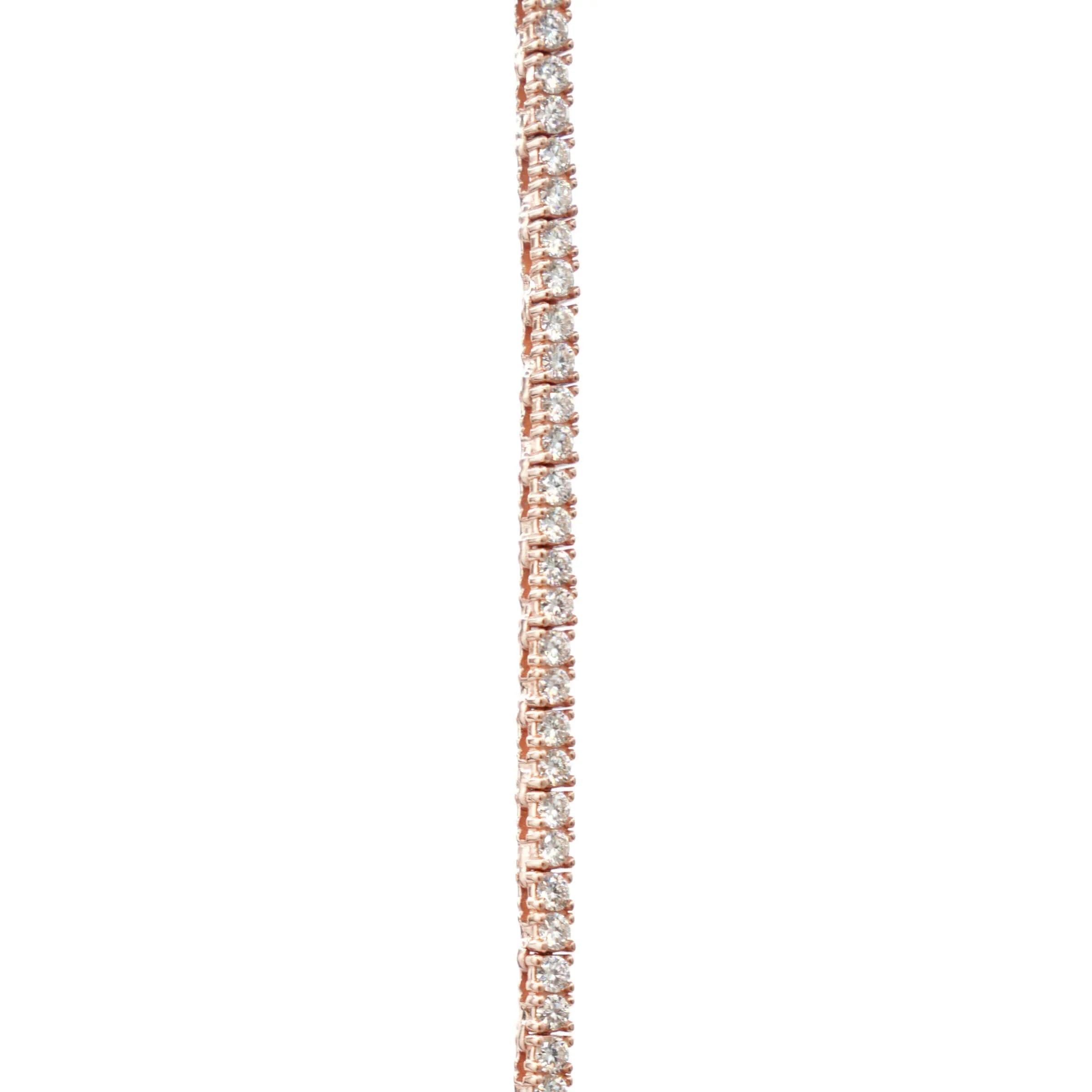 Men's Moissanite Diamond Tennis Chain in Rose Gold Vermeil - 2mm