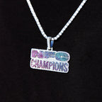 Iced 2025 NFC Champions Official NFL Pendant in White Gold