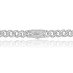 Diamond Cuban Chain in White Gold - 8.5mm