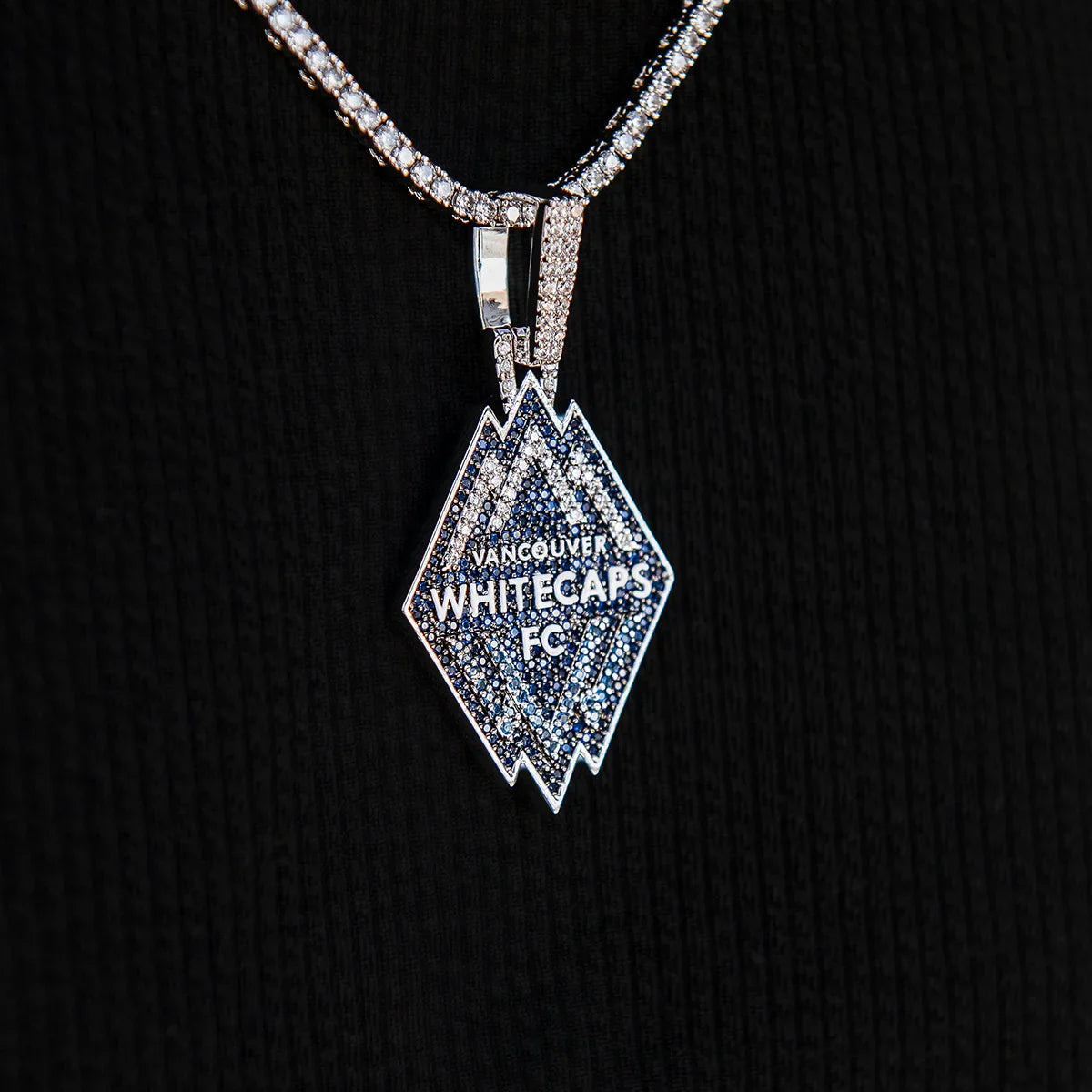 Vancouver Whitecaps FC Official MLS Logo Pendant in White Gold