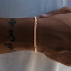 Franco Chain + Bracelet Bundle in Rose Gold- 3mm