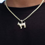Micro Simple Goat Pendant in Yellow Gold