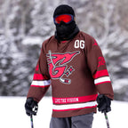 GLD Brown and Red Hockey Jersey