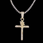 Crucifix Cross Pendant in Yellow Gold