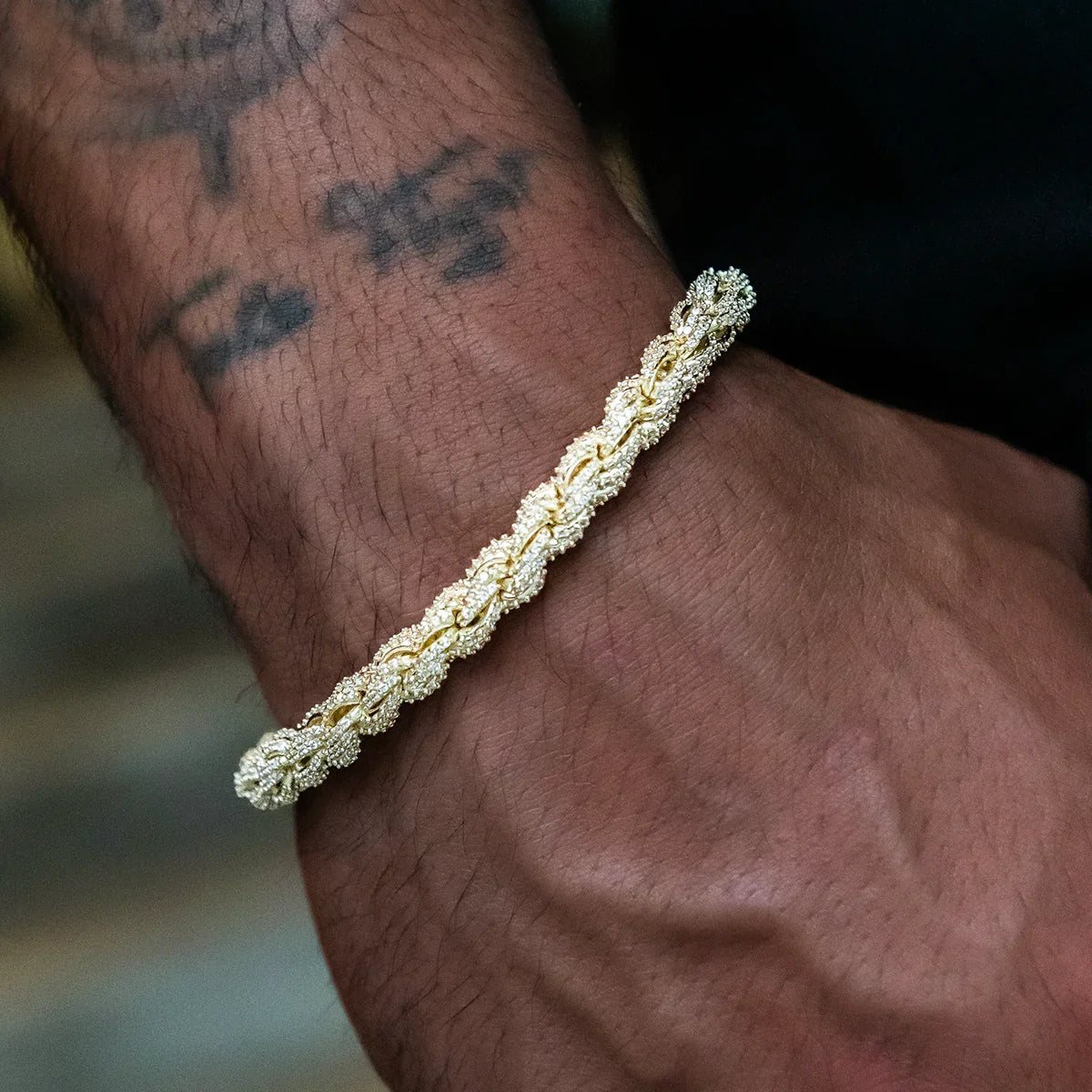 Diamond Rope Chain + Bracelet Bundle in Yellow Gold- 7mm