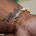 Iced Ball Box Link Chain + Bracelet Bundle in Yellow Gold
