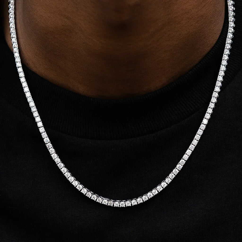 Diamond Tennis Chain in White Gold- 3mm