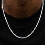 Diamond Tennis Chain in White Gold- 3mm