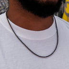 Diamond Tennis Chain in Black- 2mm