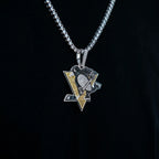 Pittsburgh Penguins Official NHL Logo Pendant in White Gold