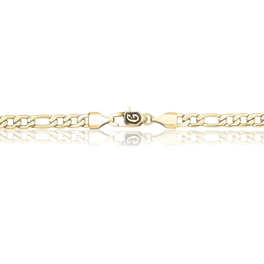 Figaro Chain in Yellow Gold - 4mm