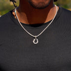 Indianapolis Colts Official NFL Micro Logo Pendant in White Gold