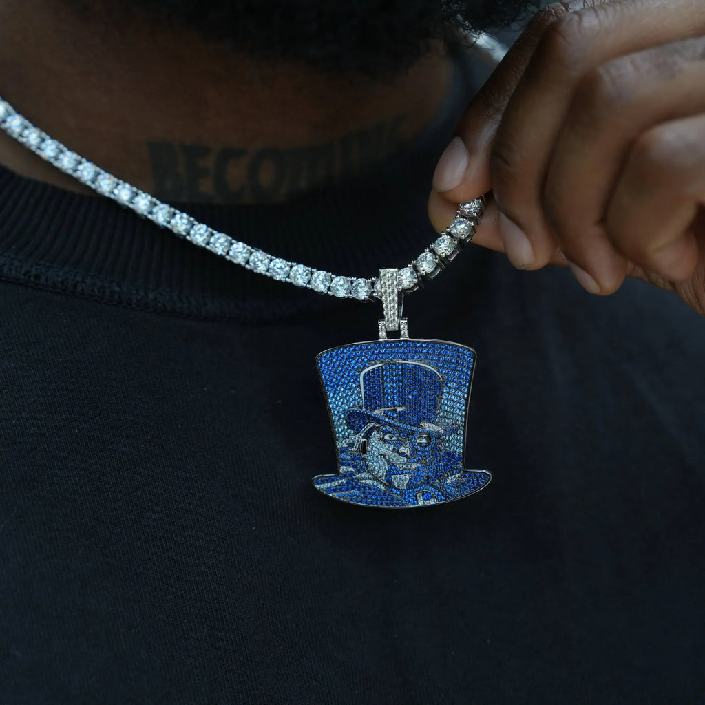 Penguin Top Hat Official DC Comics Pendant in White Gold