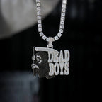 GLD X Sesh Bones Iced Dead Boys Pendant in White Gold
