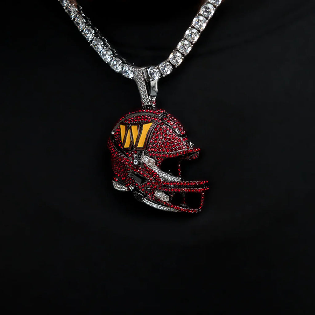 2025 Washington Commanders Team Helmet Pendant - White Gold