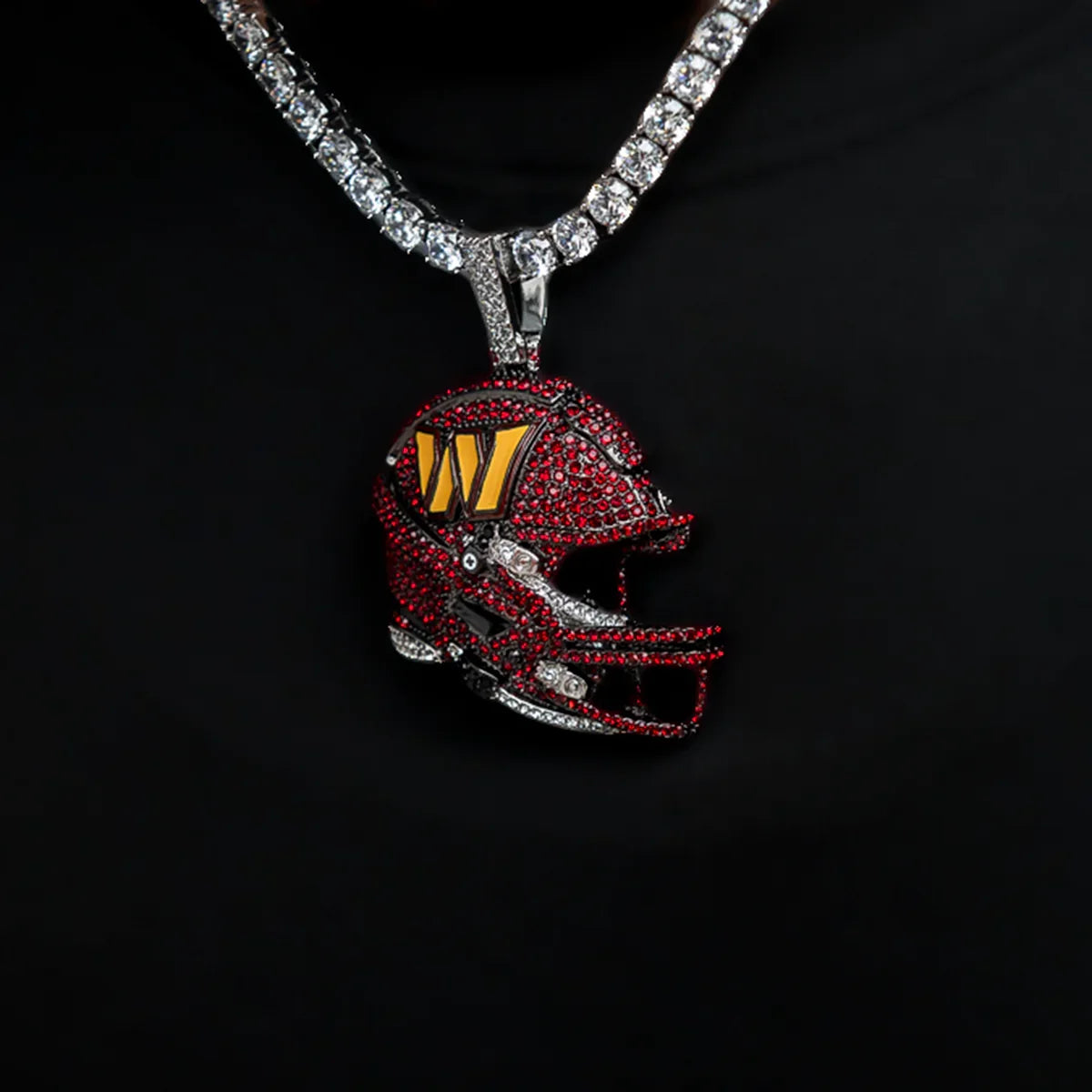 2025 Washington Commanders Team Helmet Pendant - White Gold