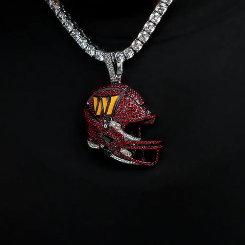 2025 Washington Commanders Team Helmet Pendant - White Gold