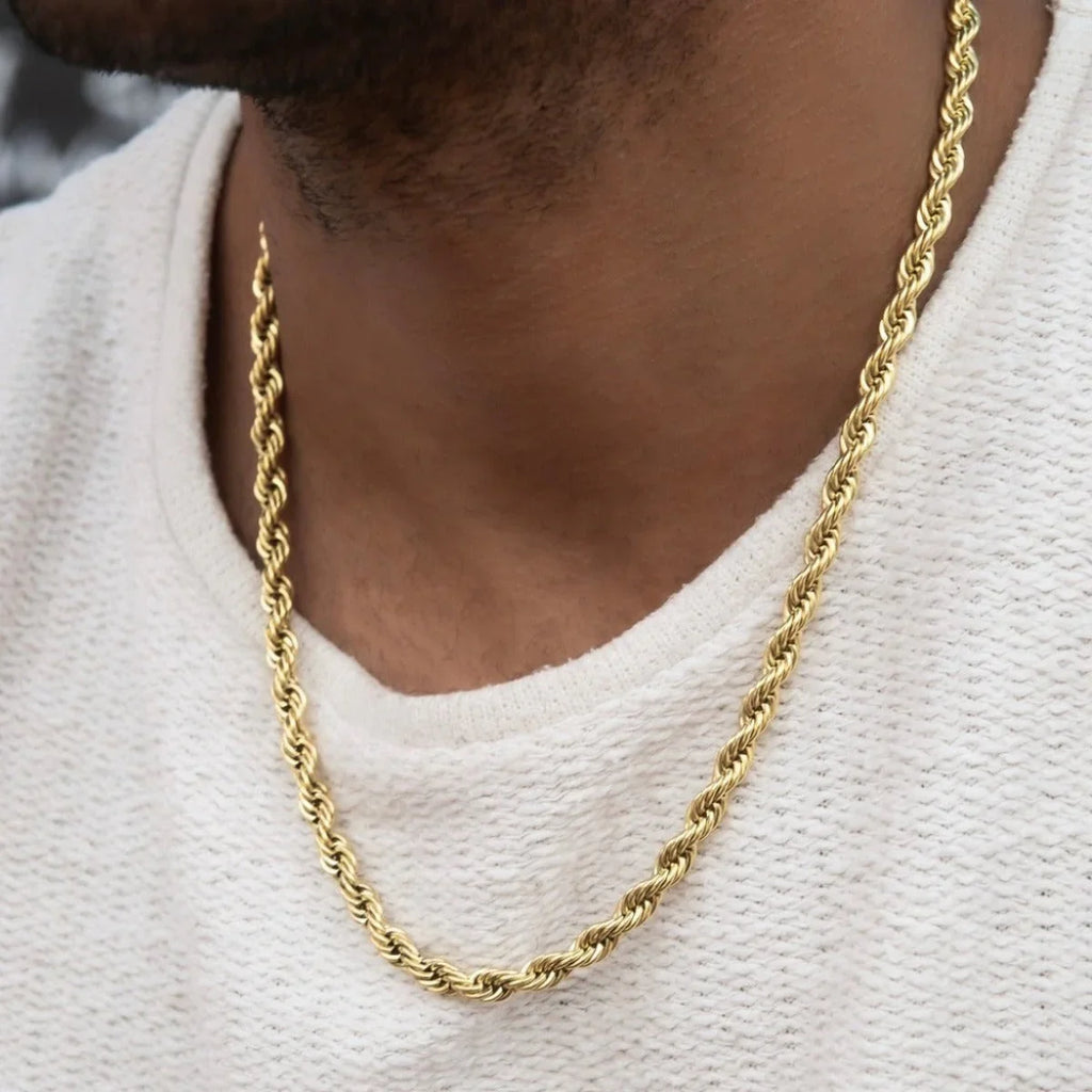 Rope Chain + Bracelet Bundle in Yellow Gold- 6mm