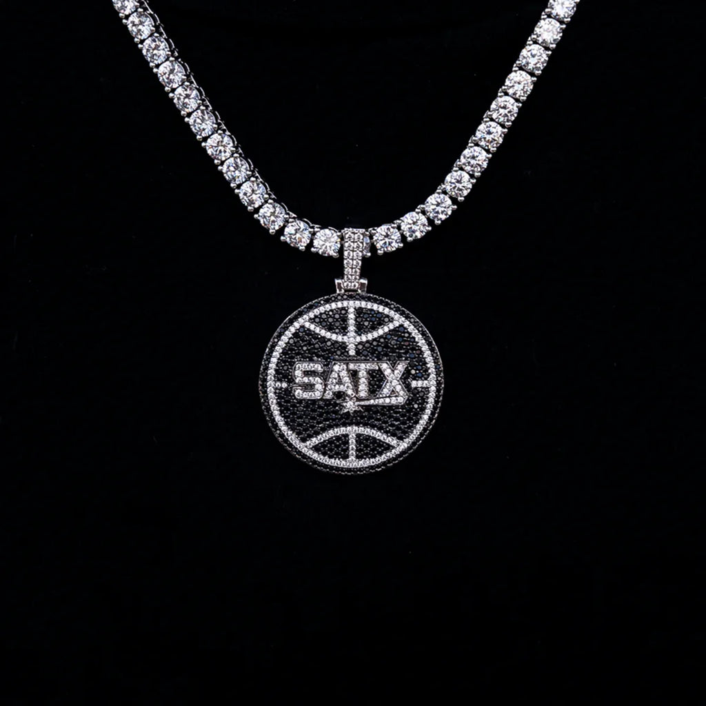 San Antonio Spurs Official NBA SATX Logo Pendant