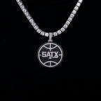 San Antonio Spurs Official NBA SATX Logo Pendant