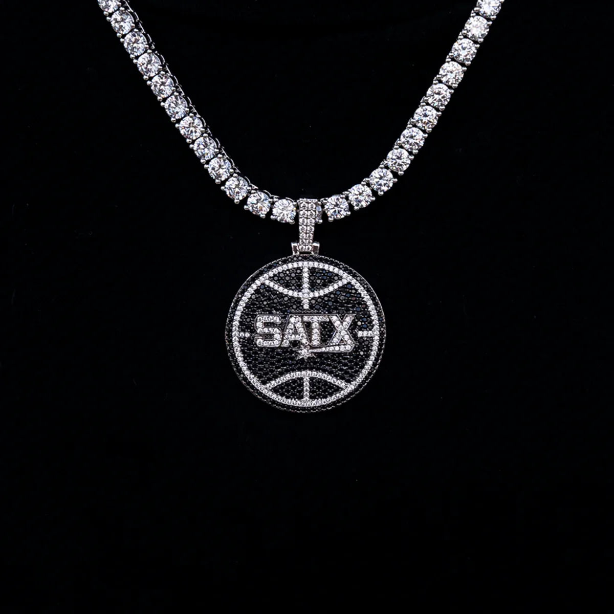 San Antonio Spurs Official NBA SATX Logo Pendant
