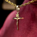 Rope Chain + Crucifix Pendant Bundle in Yellow Gold - 4mm