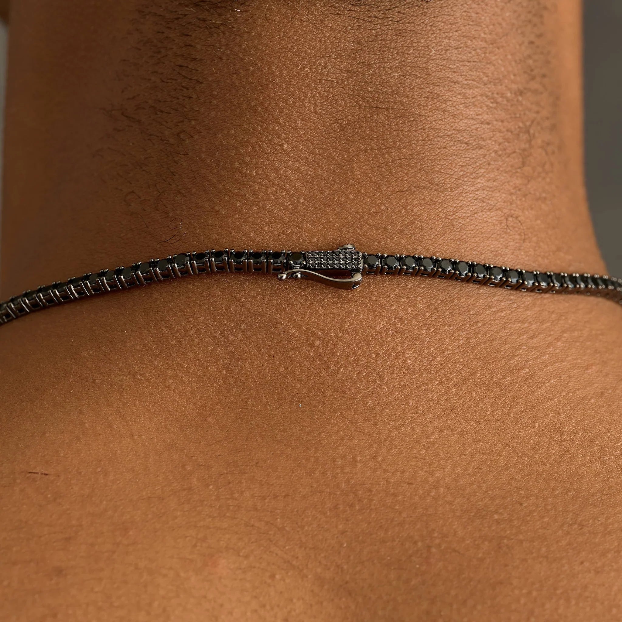 Black Diamond Tennis Chain in Black - 3mm