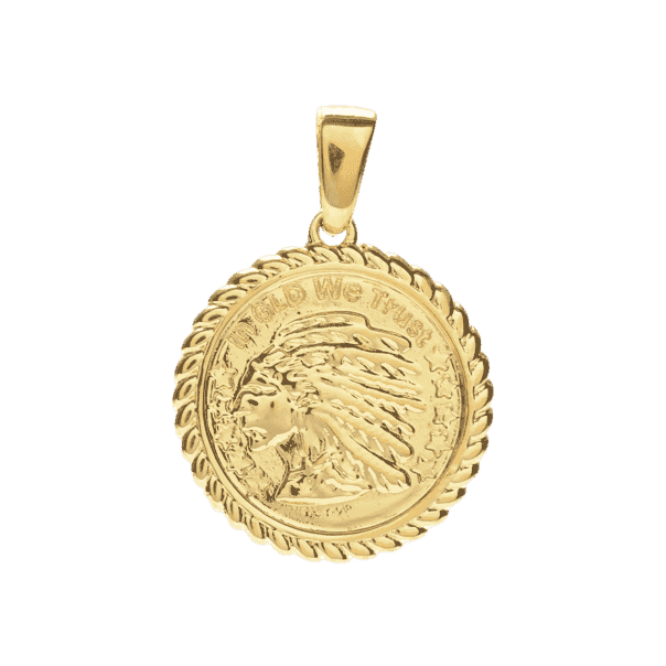 Cross and Coin Set in Yellow Gold