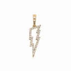 Men's Moissanite Diamond Micro Lightning Bolt Pendant in Yellow Gold Vermeil