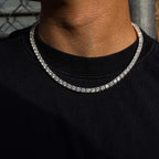 Diamond Tennis Chain in Yellow Gold- 5mm