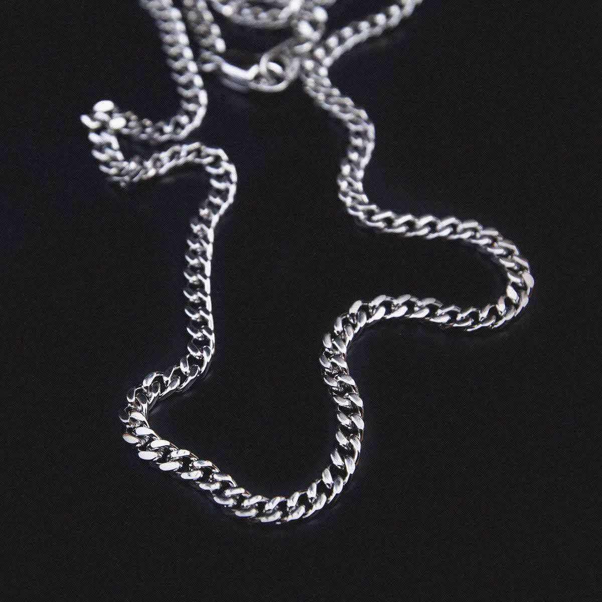 Micro Cuban Chain in White Gold- 3mm