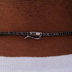 Diamond Tennis Chain in Black- 2mm