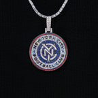 New York City FC Official MLS Logo Pendant in White Gold