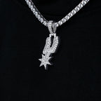 San Antonio Spurs Official NBA Micro Logo Pendant in White Gold