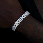 Diamond Spine Chain + Bracelet Bundle in White Gold