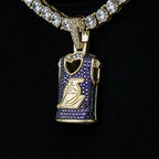 Los Angeles Lakers Official NBA Jersey Pendant - Yellow Gold