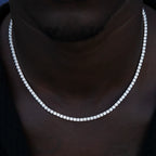 Moissanite Diamond Tennis Chain in Sterling Silver- 3mm
