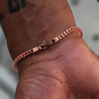 Franco Chain + Bracelet Bundle in Rose Gold- 3mm