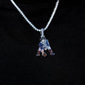 New England Patriots Official NFL Vintage Logo Pendant in White Gold