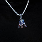 New England Patriots Official NFL Vintage Logo Pendant in White Gold