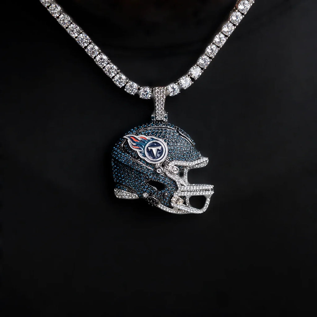 2025 Tennessee Titans Team Helmet Pendant - White Gold