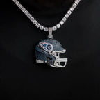 2025 Tennessee Titans Team Helmet Pendant - White Gold