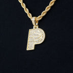 Indiana Pacers Official NBA Micro Logo Pendant in Yellow Gold