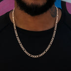 Figaro Chain in Rose Gold- 6mm