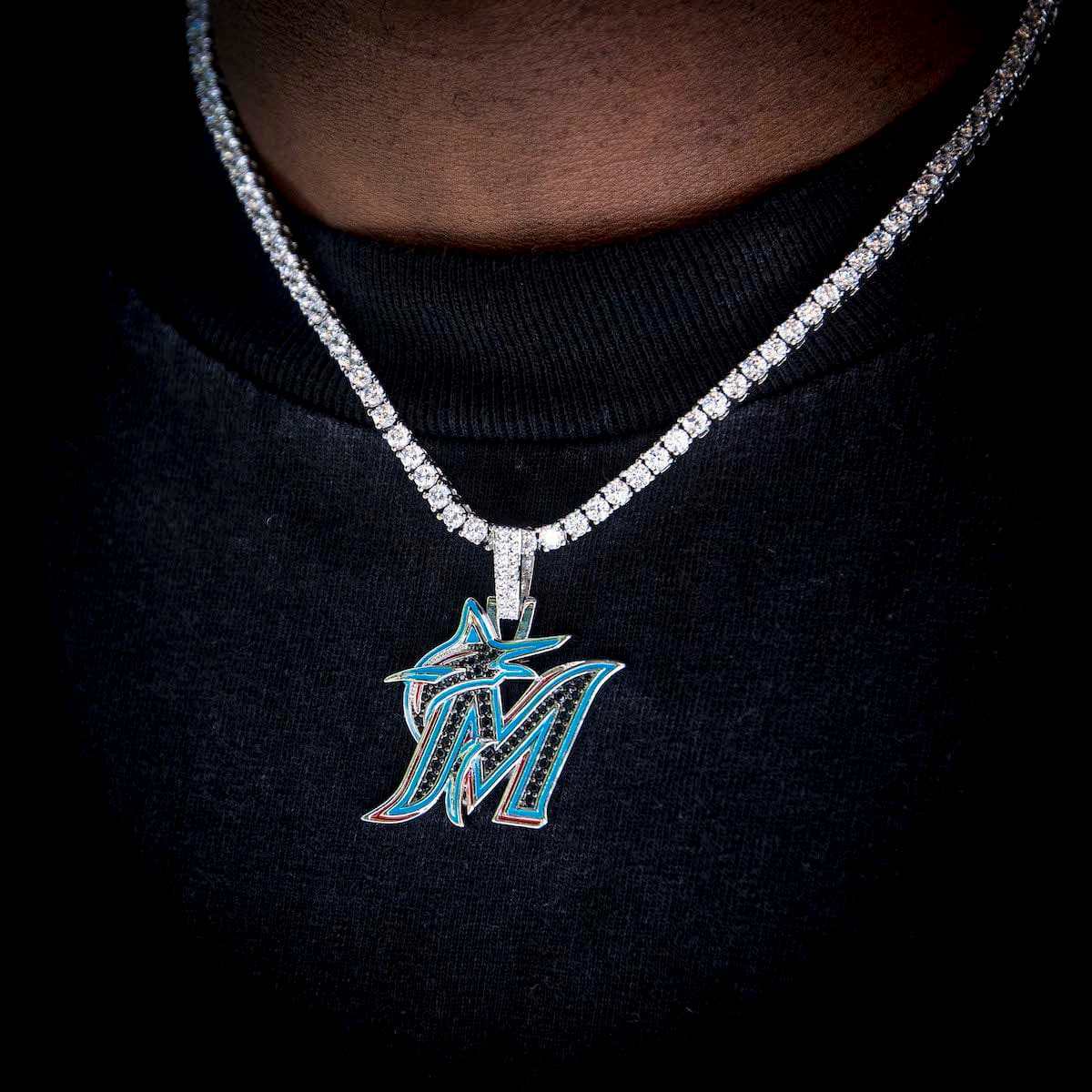 Miami Marlins Official MLB Logo Pendant